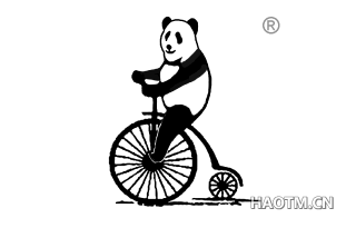 骑车熊猫图形